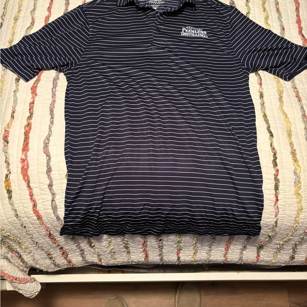 Nautica Men's Navy Striped Polo Shirt